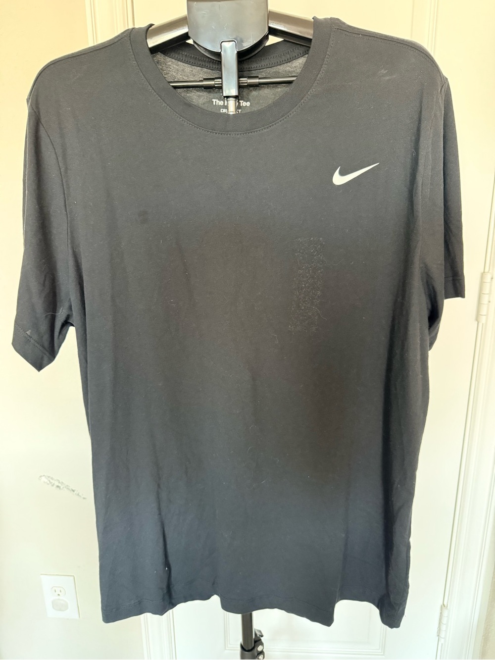 Nike Black Short Sleeve Crew T-Shirt with White Swoosh